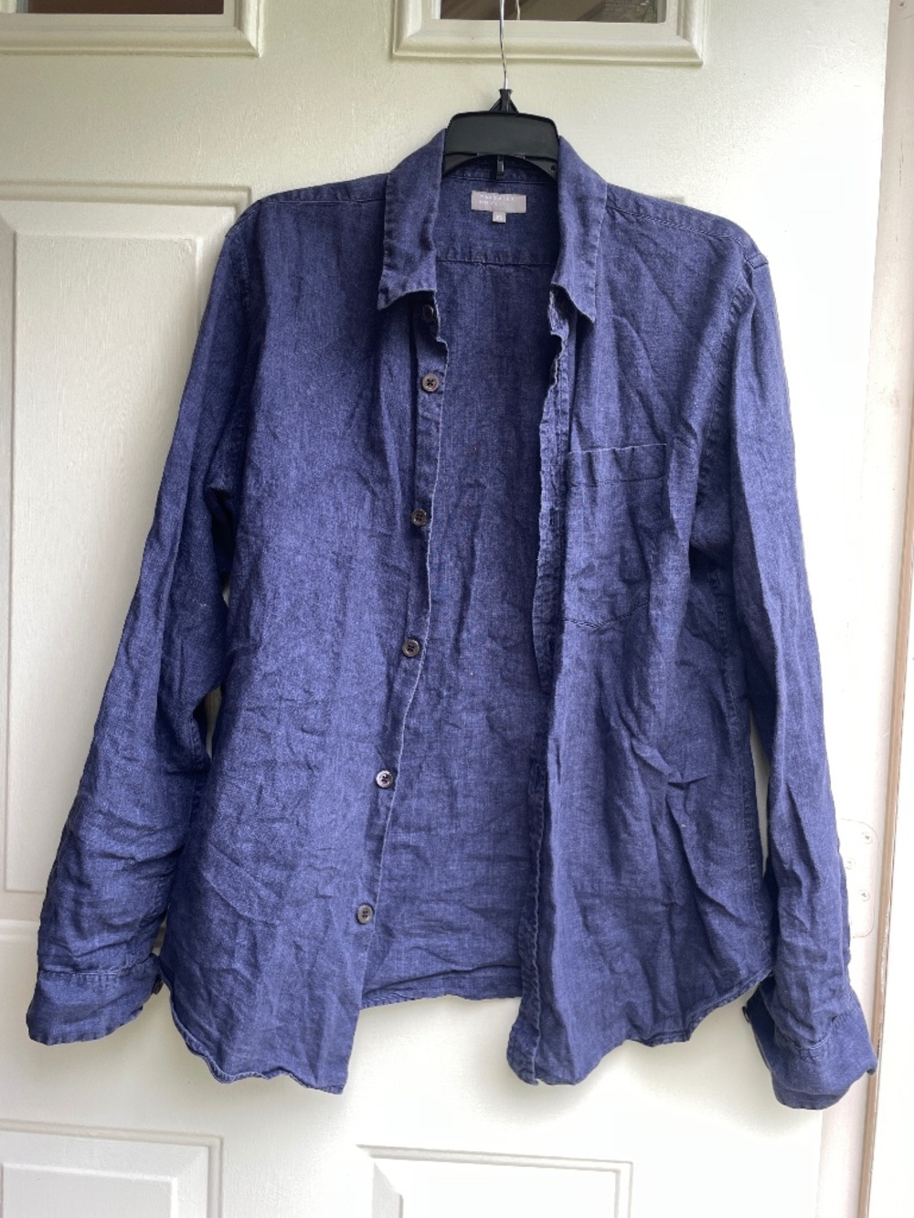 Margaret Howell blue linen button shirt XS